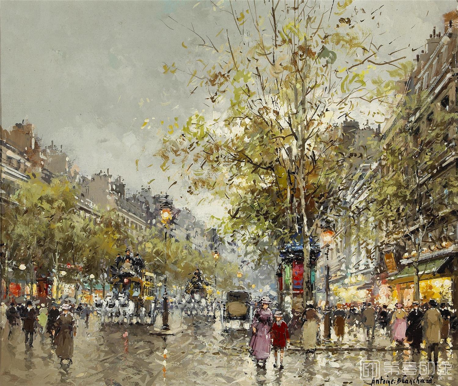 油画-安托万·布兰乍得 Antoine Blanchard作品-060